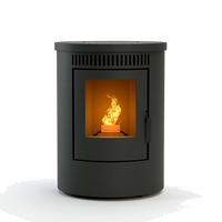 Duroflame Rinus pelletkachel met zicht op vlammen