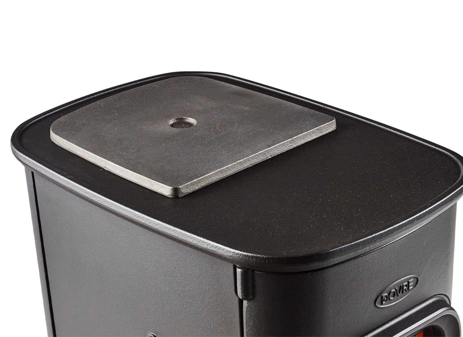 Dovre SAGA 107 zwarte houtkachel met vlakke bovenplaat