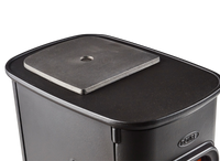 Dovre SAGA 107 zwarte houtkachel met vlakke bovenplaat