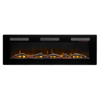 Dimplex Sierra 60" elektrische haard met vlammen op witte achtergrond