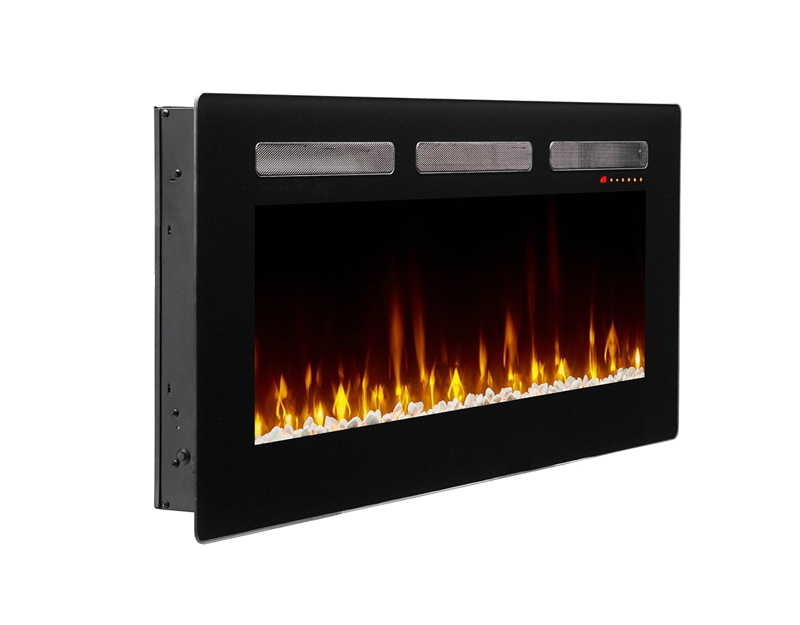 Dimplex Sierra 48" elektrische haard met vlammen, zwart frontpaneel