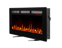 Dimplex Sierra 48" elektrische haard met vlammen op witte achtergrond