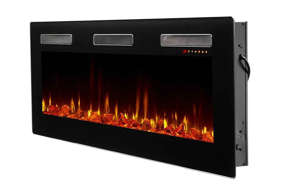 Dimplex Sierra 60" elektrische haard met vlammen en gloeiende houtblokken