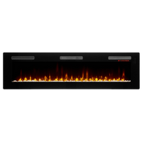 Dimplex Sierra 72 inch elektrische haard met vlammen, zwart paneel