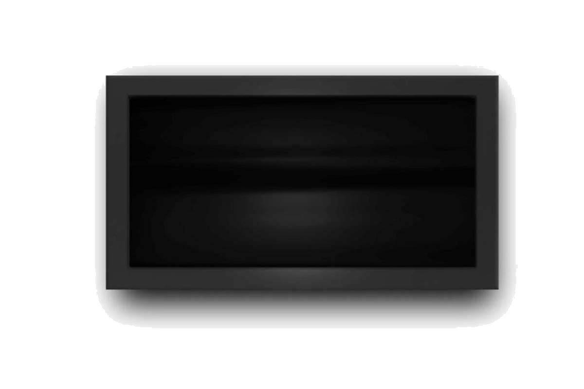Icon Fires Slimline Firebox 1100 met Slimline 800 Brander zwarte inbouwhaard