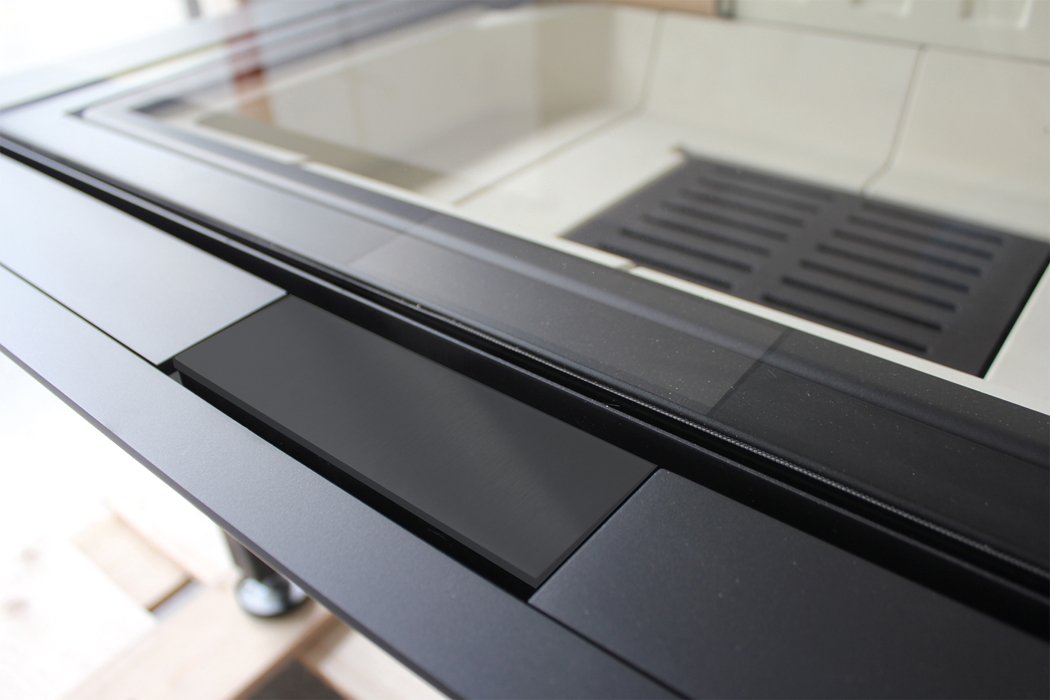 Spartherm Premium Triple 50x74x50 glazen haardopening met zwarte omlijsting