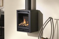 Wanders Square 40 Wall gashaard aan de muur met brandend vuur
