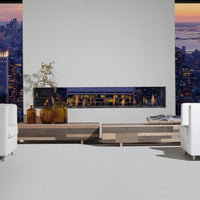Element4 Tenore 240 in moderne woonkamer met panoramisch haardvuur