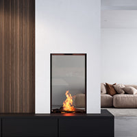 Element4 Sky Medium Tunnel Bio in strakke woonkamer met zichtbare vlammen