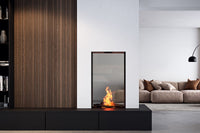 Element4 Sky Medium Tunnel Bio in moderne woonkamer met brandend vuur