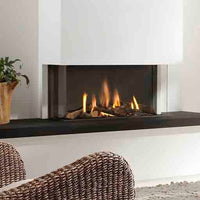 Element4 Trisore 100 gashaard in moderne woonkamer met brandend vuur