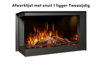 Fair Fires Tru Vizion Solution insert 650 tweezijdig met brandende vlammen