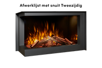 Fair Fires Tru Vizion Solution insert 650 tweezijdig met vlammen en houtblokken