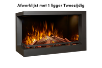 Fair Fires Tru Vizion Solution insert 650 Tweezijdig met vlammen en houtblokken