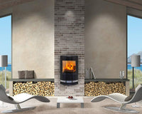 Jydepejsen Elegance Classic Wall in moderne woonkamer met brandend vuur