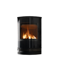 Jydepejsen Elegance Classic Wall zwarte wandkachel met zichtbare vlammen