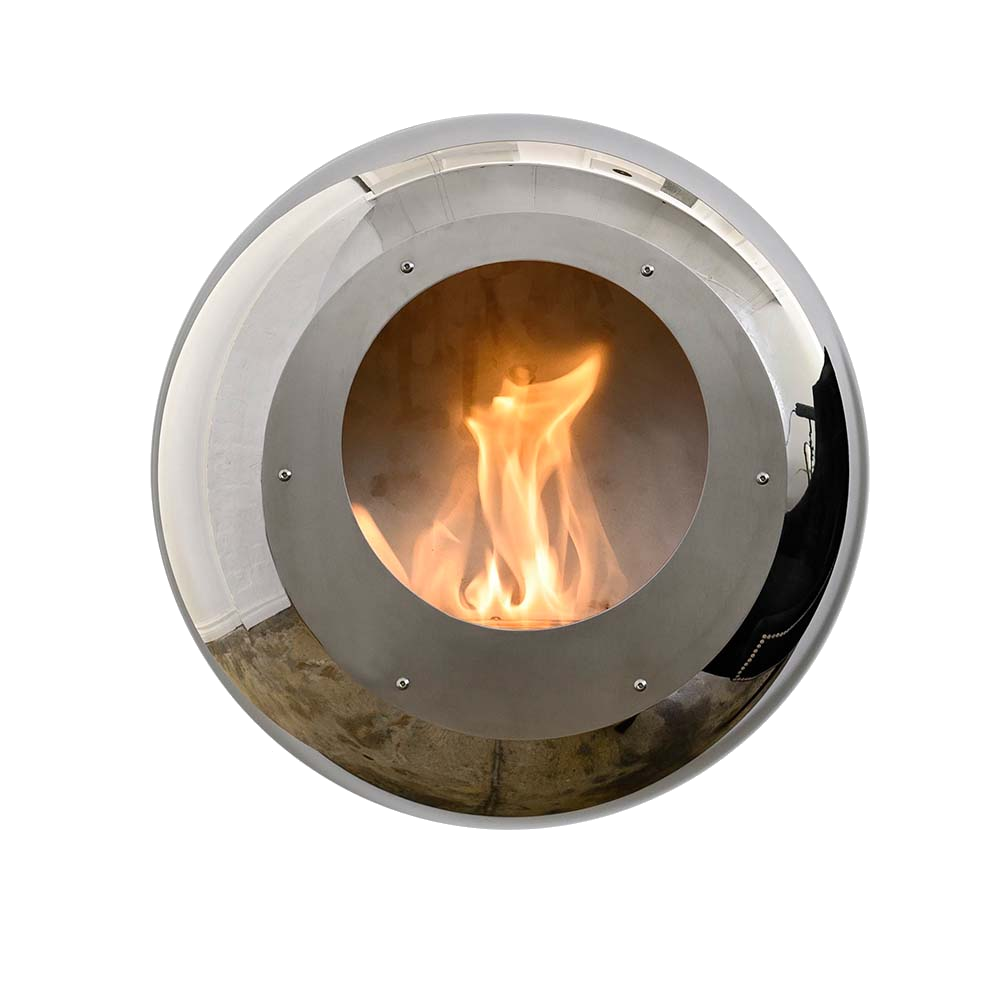 Cocoon Fires Vellum RVS met zichtbare vlammen
