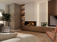 DRU Virtuo 100/2 Evolve in moderne woonkamer met ingebouwde haard