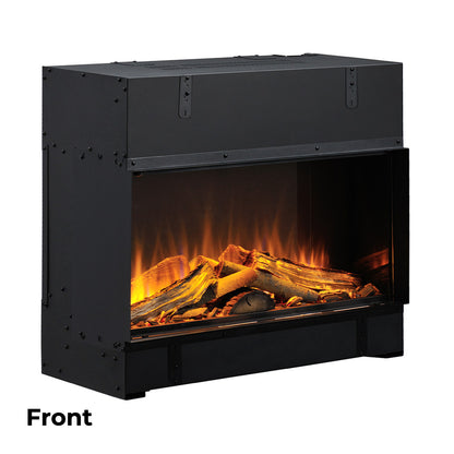 Dimplex Vivente Plus 75 front, zwarte inbouwhaard met vlammen