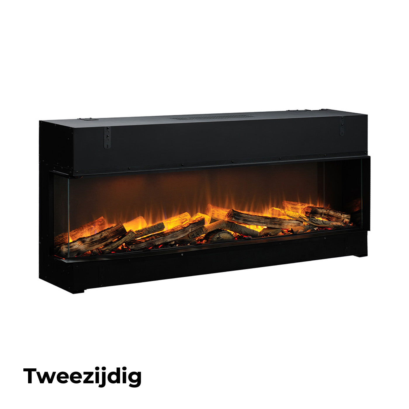 Dimplex Vivente Plus 150 tweezijdige elektrische haard op witte achtergrond