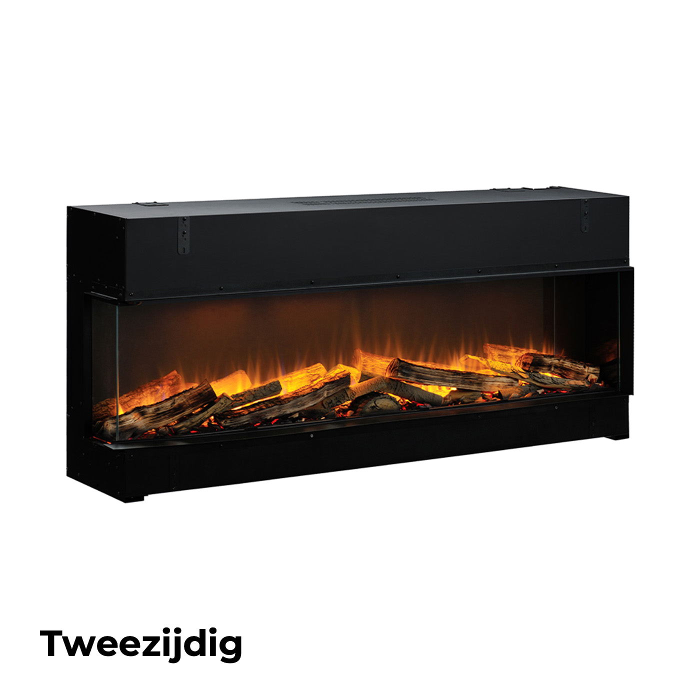 Dimplex Vivente Plus 150 elektrische haard met zijruit en vlammend houtdecor