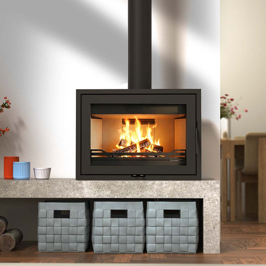 Wanders WAN-2075 Black Edition Low haard in moderne woonkamer