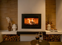 Wanders WAN-2075 Front inzet in moderne woonkamer met brandend vuur