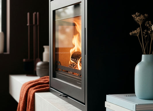 Wanders WAN-2075 Black Edition Low met brandend vuur in een stijlvol interieur