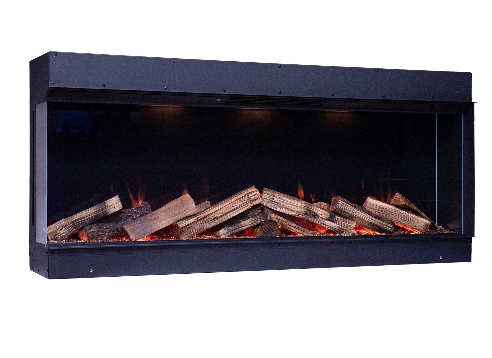 Element4 Elite 125 E Supreme inbouwhaard met houtblokken en vlammen