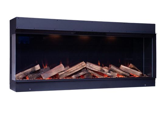 Element4 Elite 125 E Supreme inbouwhaard met houtblokken en vlammen