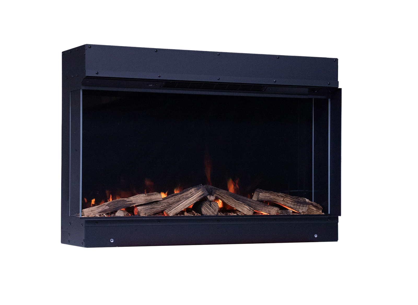 Element4 Elite 85 E Supreme inbouwhaard met vlammen en houtblokken