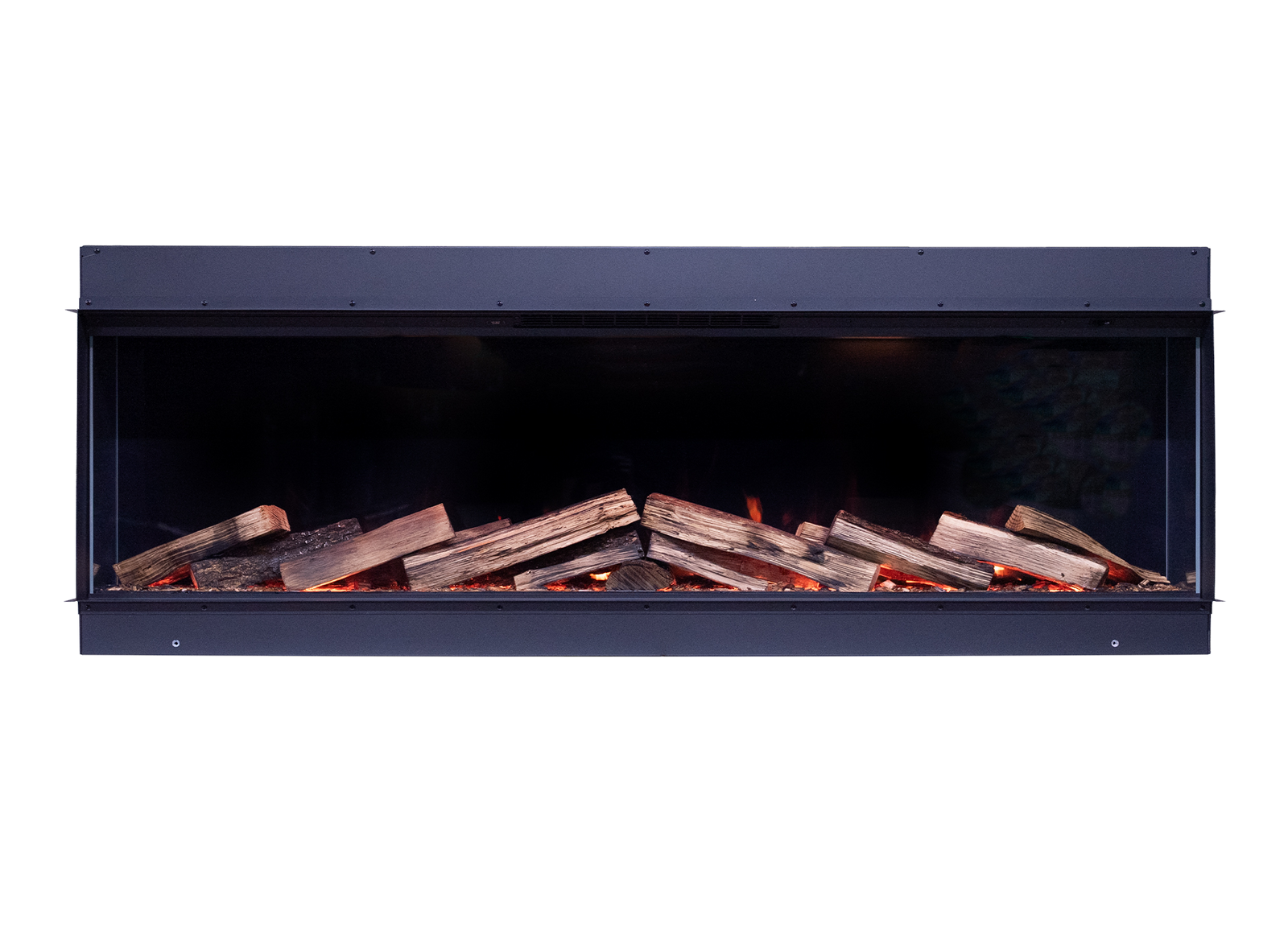 Element4 Elite 180 E Supreme inbouwhaard met houtblokken en vlammen