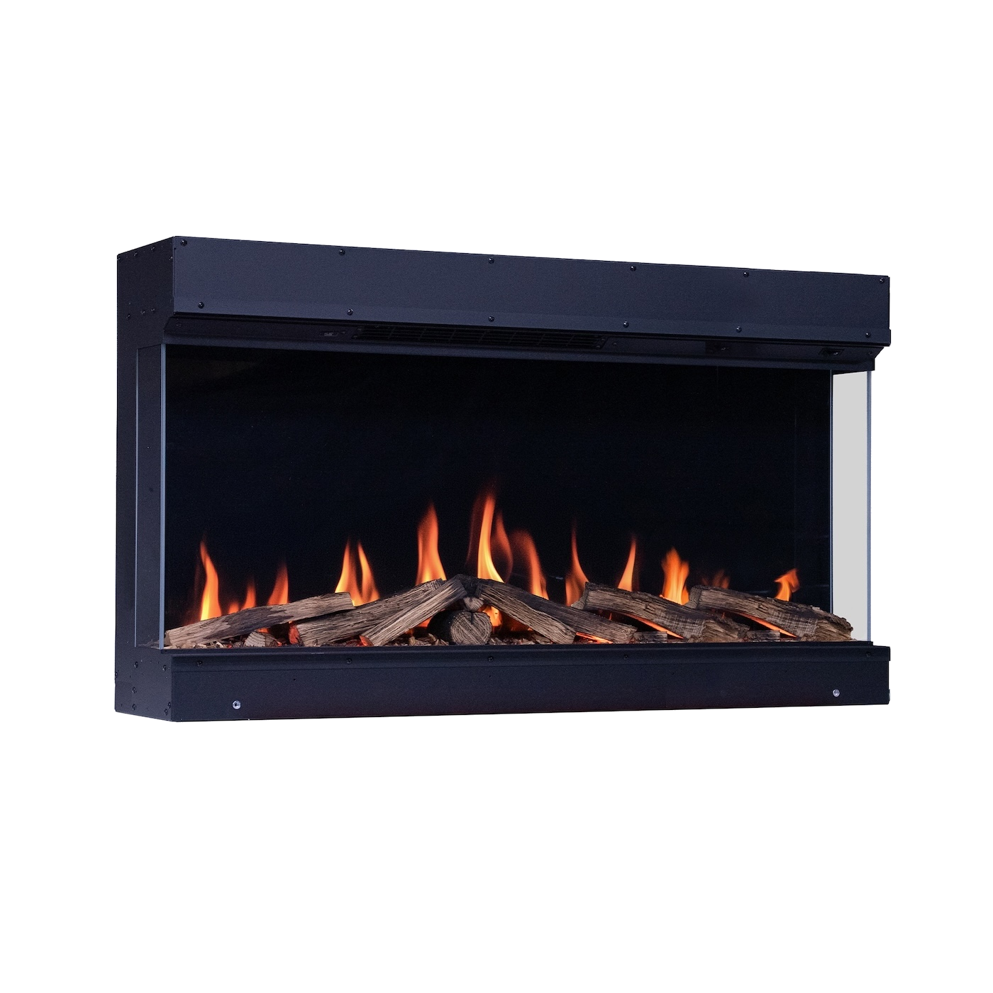 Element4 Elite 100 E Supreme in zwarte inbouwhaard met vlammen