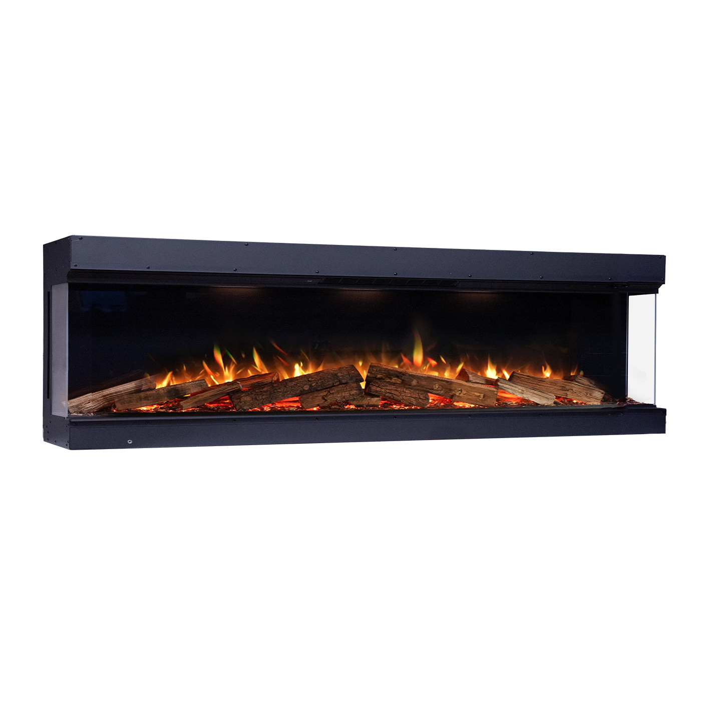 Element4 Elite 240 E Supreme inbouwhaard met lange vlammen en houtblokken