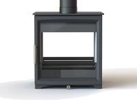 Charlton & Jenrick Fireline Woodtec 8 kW doorkijk haard op witte achtergrond