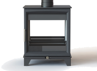 Charlton & Jenrick Fireline Woodtec 8 kW doorkijk haard op witte achtergrond