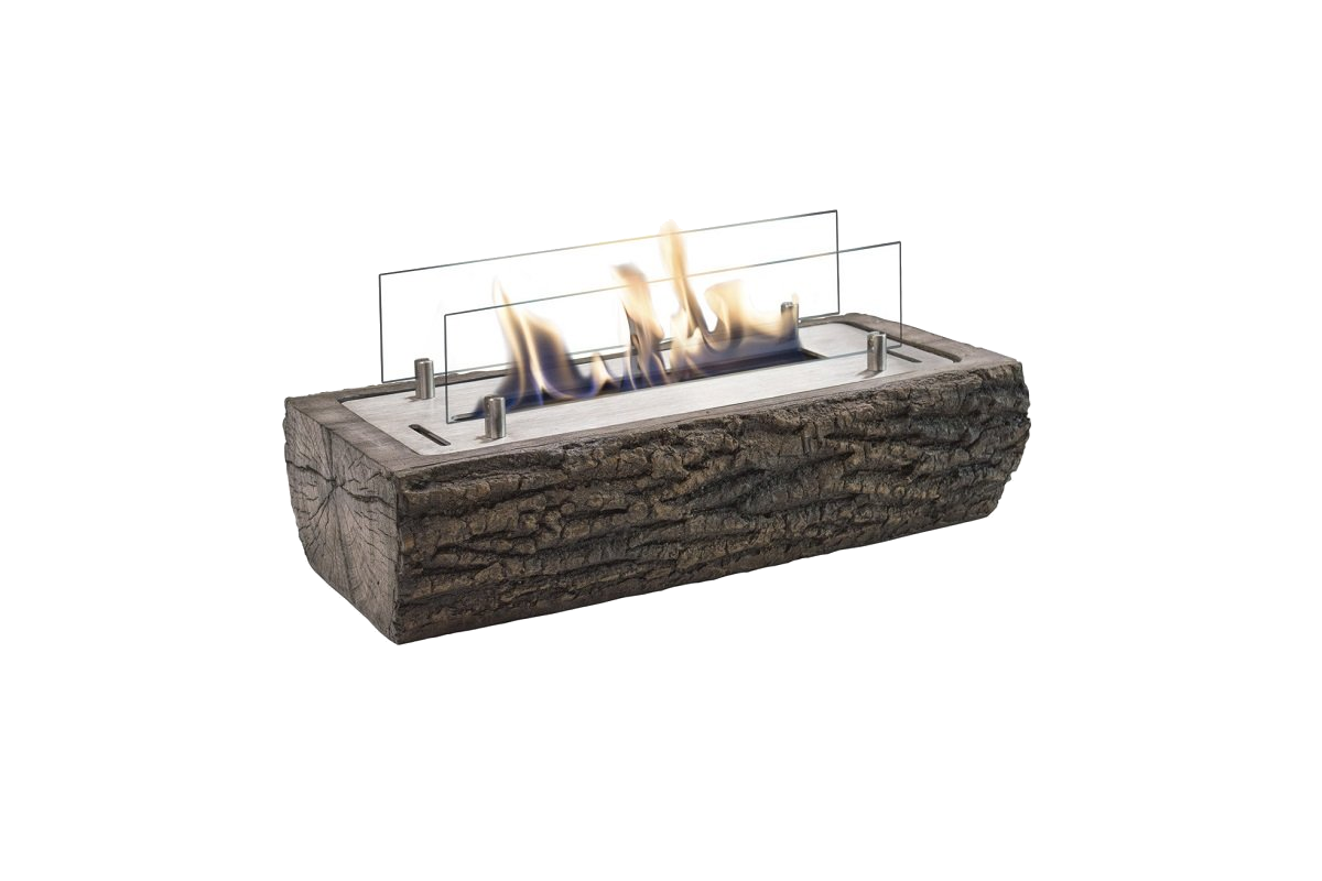Xaralyn Woody bio-ethanol tafelbrander met vlammen in houtlook behuizing