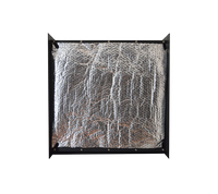 Xaralyn Inbouw unit L hoek met zilverkleurige isolatie en zwart frame