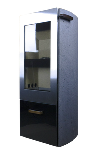Xeoos Classic x8 houtkachel met glazen deur en grijze zijpanelen