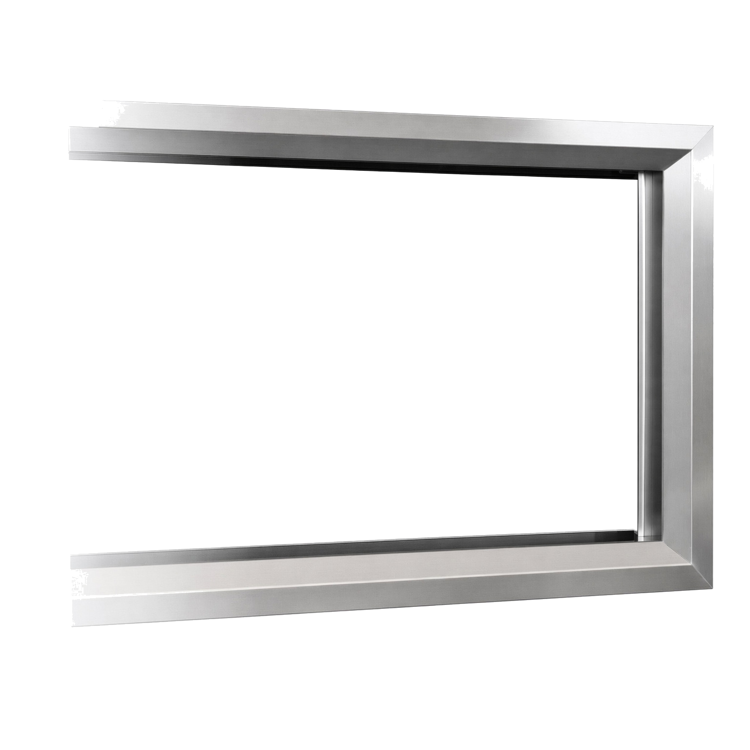 Afwerkrand RVS 60mm in zilverkleurige rechthoekige lijst